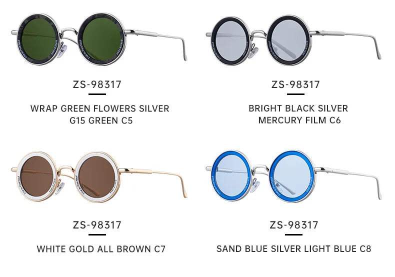 Round Steampunk Sunglass Men Vintage Punk Sunglasses Women Trendy Retro Fashion Glasses Gafas De Sol Hombre Lunette Soleil Femme