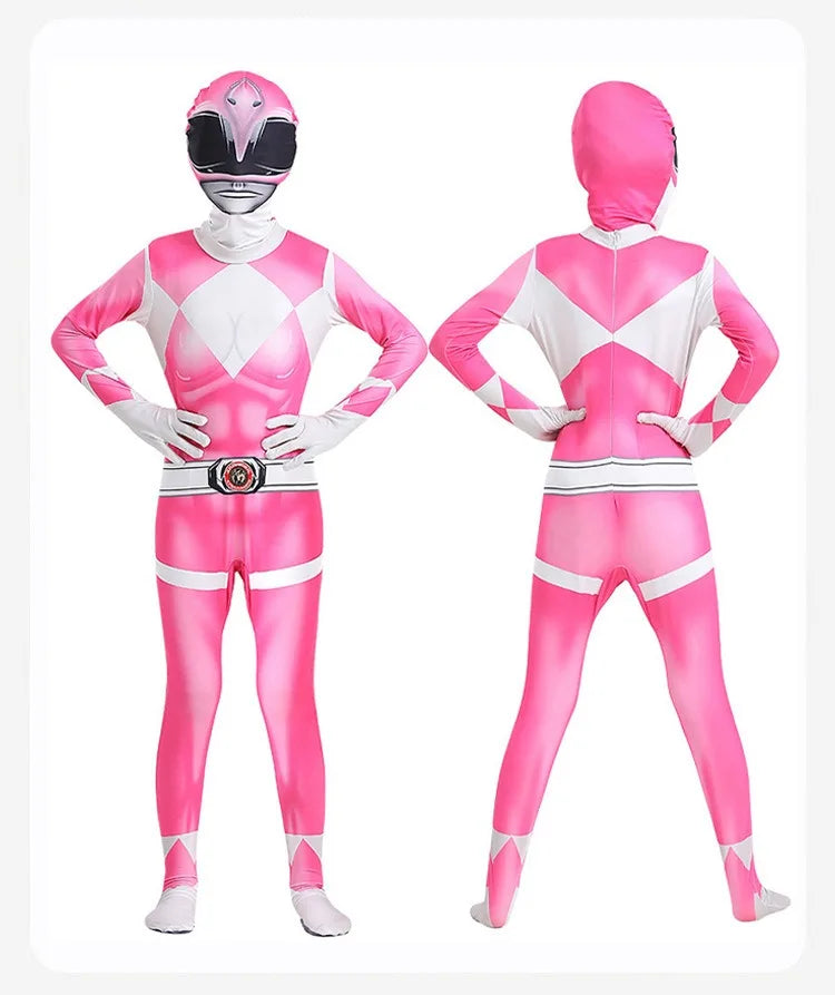 Kids Superhero Cosplay Power Samurai Sentai Shinkenger Rangers Costume Halloween Carnival Birthday Party Jumpsuit Zentai Suit
