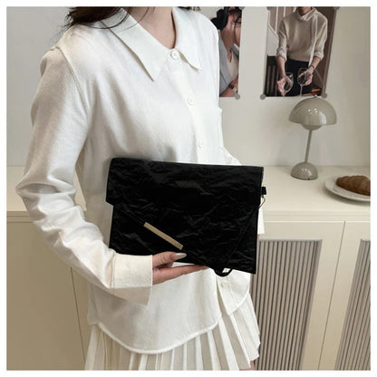 Fashion Women Clutch Soft PU Leather Solid Color Evelope Bag Wristlet Bags Female Small Handbags Day Clutches Evening Party Bags