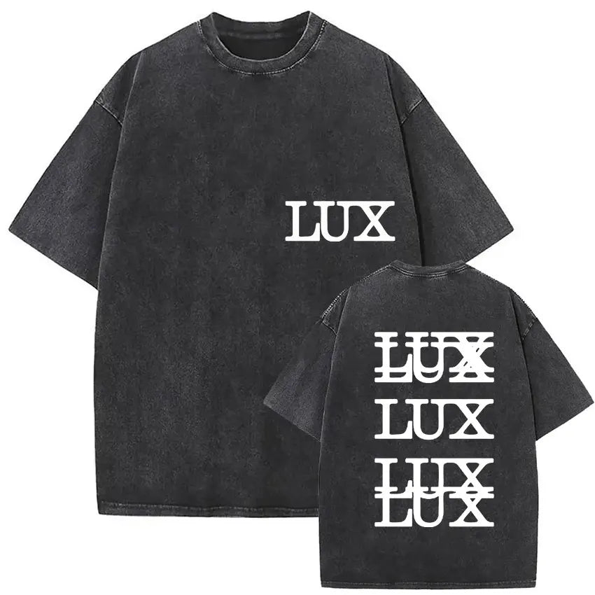 Rosalia Lux Tour Album 2025 Vintage Washed T Shirts Men Women Casual Oversized Cotton T-shirt Fashion Pop Print Clothing Tshirt