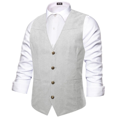 Luxury Men Vest Suede Fabric Solid Waistcoat Casual Fit High Quality Wedding Business Beige Brown Black Red Green Silvery