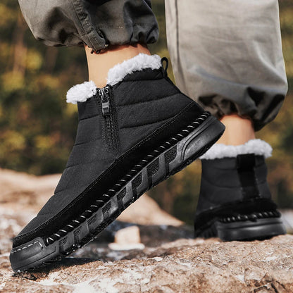 New Fashion Men's Boots Winter Plush Men Snow Boots Warm Fur Ankle Boots Outdoor Non-slip Sneakers Winter Casual  Boots Size 46