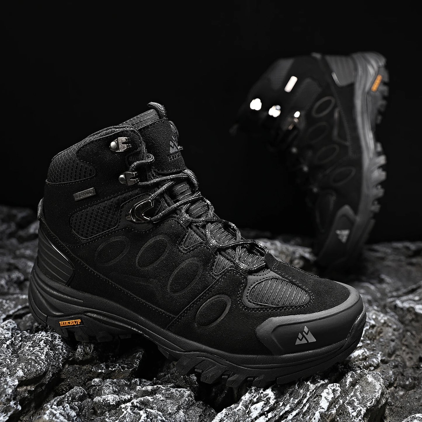 High-Top Men Hiking Boot Winter Outdoor Shoes Lace-Up Non-slip Outdoor Sports Casual Trekking Boots Man Waterproof Suede