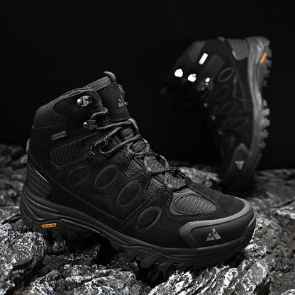 High-Top Men Hiking Boot Winter Outdoor Shoes Lace-Up Non-slip Outdoor Sports Casual Trekking Boots Man Waterproof Suede