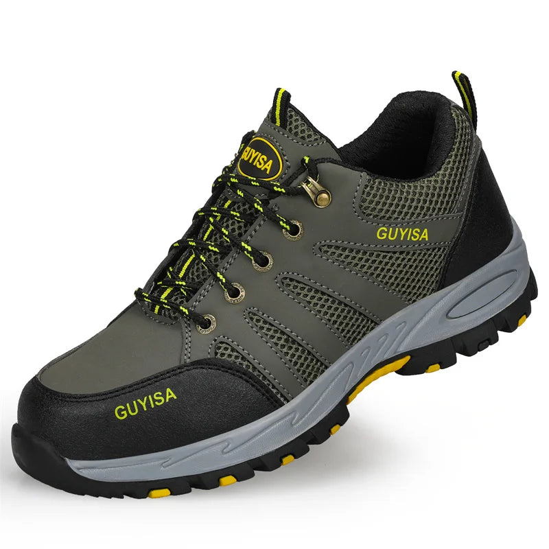 2022 Latest Summer Safety Work Shoes For Men Breathable Indestructible Steel Toe Boots Male Footwear Anti-smash Hiking Shoes