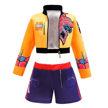 Girls Hip Hop Dance Outfit Set Multi Styles Crop Top Jacket Skirt Shorts Kids Jazz Stage Performance Costume