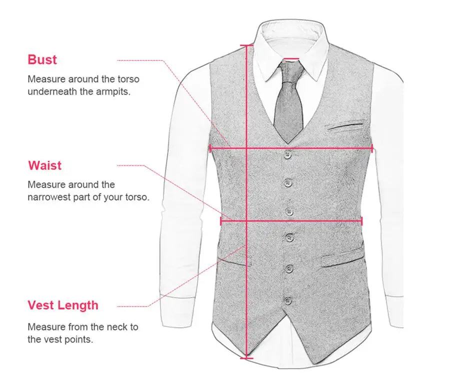 Men Vest Gray Herringbone Solid With Lapel Double Button Waistcoats For Wedding Banquet Business Office Work Men Suit Vest
