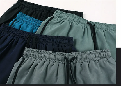 Men Fitness Built-in pocket sports Shorts Summer 2 In 1 Quick Dry Gym Beach shorts Running Double-deck Shorts Outdoor sweatpants