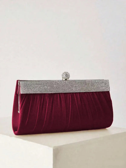 Fashionable, elegant, sparkling rhinestone women's clutch, evening bag, party bag, exquisite and charming ball banquet bag.