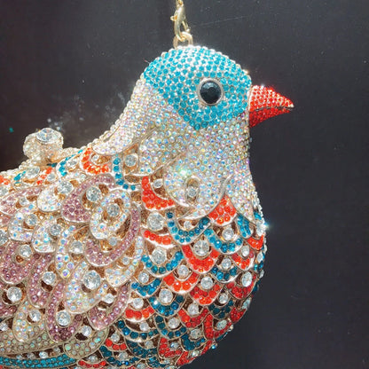Birds Doves Animals Diamond Bags Rhinestone Dinner Bags Banquet Crystal Clutch Purse Luxury Designer Handbags Unique Party Bags