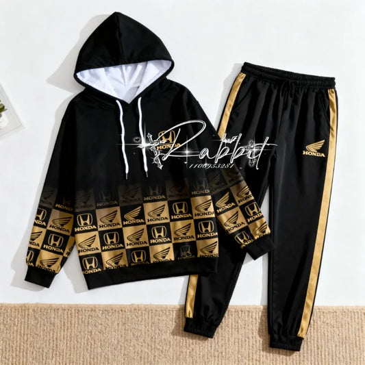 Racing Track Rider Fashion Cycling Motorcycle Set Retro Hoodie Casual Sports Pants Two Piece Off Road Set Downhill Bike
