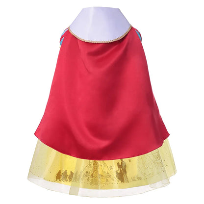 Deluxe Snow White Gown Set with Accessories Princess Costume Fairy Cosplay for Girls Kids Toddler Carnival Party Vestido