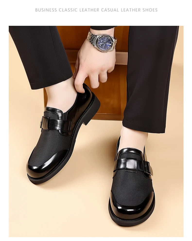 Leisure Walk Male Loafers Outdoor Anti-slip Men's Driving Shoes Handmade Business Footwear Elegantes Slip on Flats Oxford Shoes