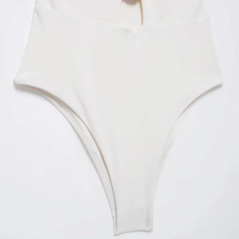 Bodysuits Sexy Corset Cut Out Top White Black Bodysuit Women Backless One Piece Strapless Thong Bodysuit Woman Swimsuits