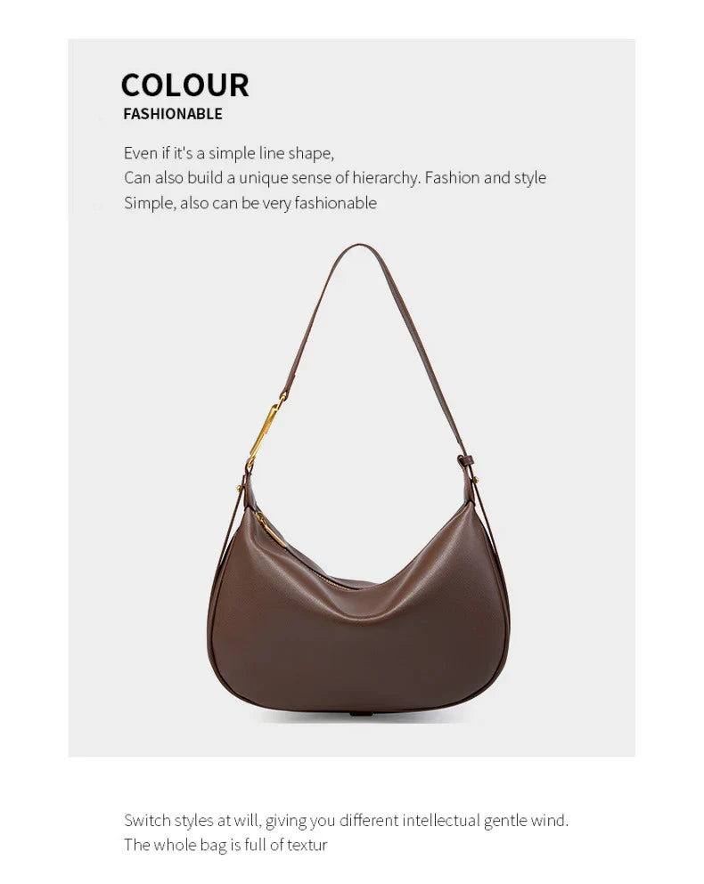 100% Genuine Leather Women's Tote Bag Luxury Brand Designer Women Shoulder Crossbody Bag High Quality Cowhide Female Handbags