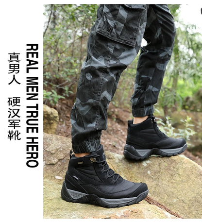 Men's Boot Combat Mens Ankle Boot Tactical Boot Male Shoes Work Safety Shoes Motocycle Boots Men Outdoor Hiking Shoes