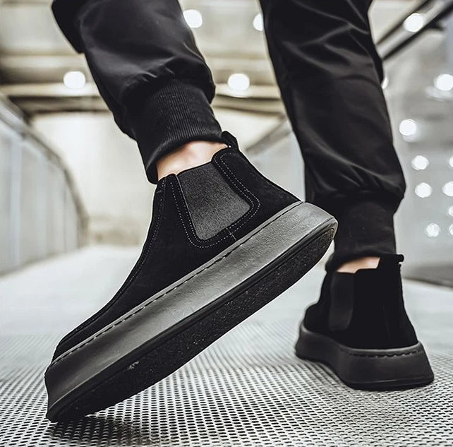 Male Chelsea Shoes Spring Autumn High Cut Platform Men's Booties Boots Classic New Size 44 Trendy 2025 Quality Hot Selling Cheap
