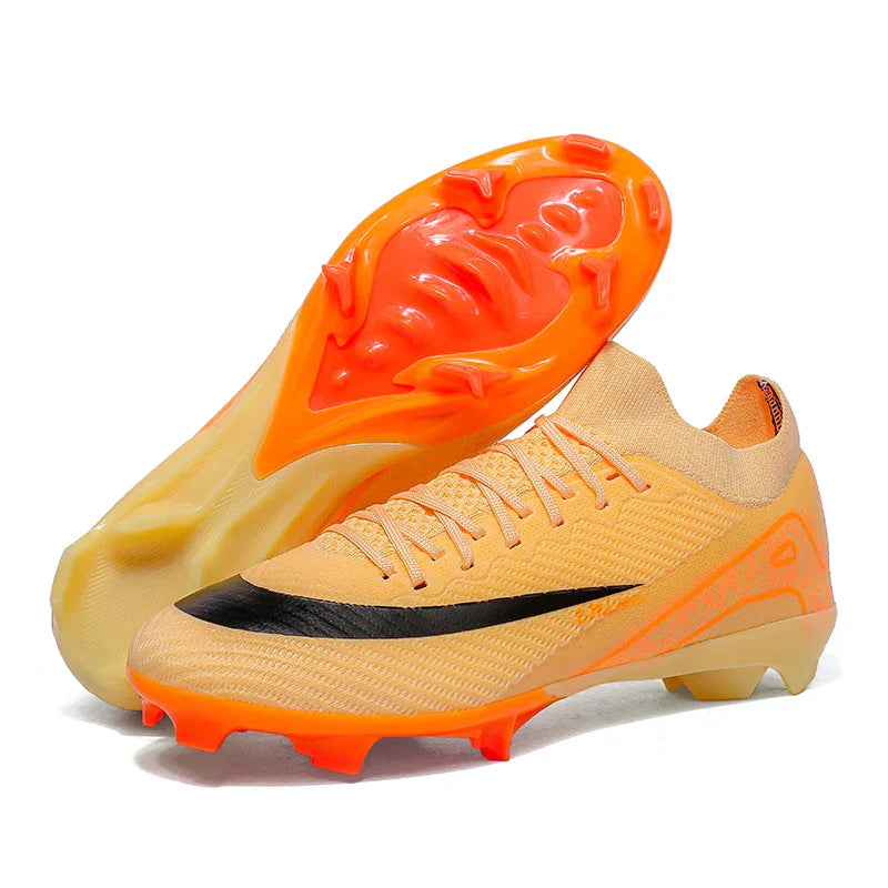 High Top Men Soccer Cleats Professional Football Shoes AG/TF Studs Anti Slip Training Sneaker Comfortable Breathable Adult Match