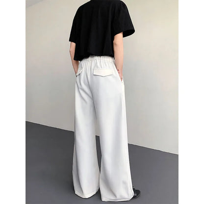 2023 New Black Suit Pants Men Fashion Social Mens Dress Pants Korean Loose Oversized Wide Leg Pants Mens Formal Trousers M-2XL