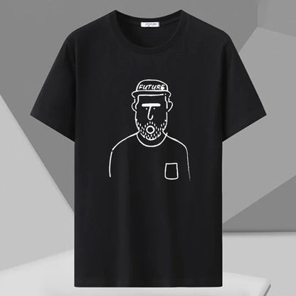 Plus Size Printed T Shirt Men 5XL 6XL 7XL 180kg Loose Short Sleeve Tee Oversized Tops Big Size Men Clothing 티셔츠 반팔 남자 Camiseta
