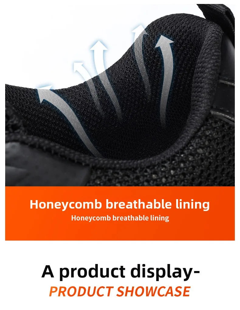 summer breathable safety shoes lightweight work shoes for men women working boots with plastic toe insulation 6KV work sneakers