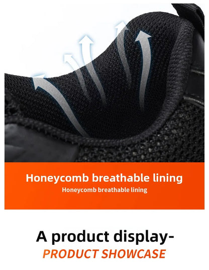summer breathable safety shoes lightweight work shoes for men women working boots with plastic toe insulation 6KV work sneakers