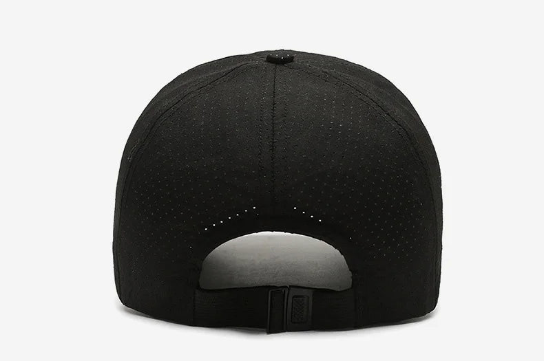 Summer Small Leather Label Quick-dry Baseball Cap Outdoor Sports Running Duck Cap Fashion Trend Simple Hat Men