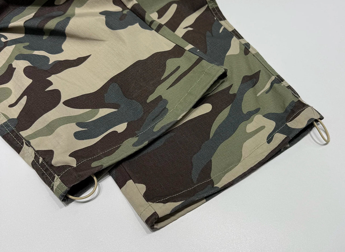 Vintage Camouflage Cargo Pants Men Tactical Multi Pocket Loose Fit Straight Leg Outdoor Casual High Quality Work Pants Trendy