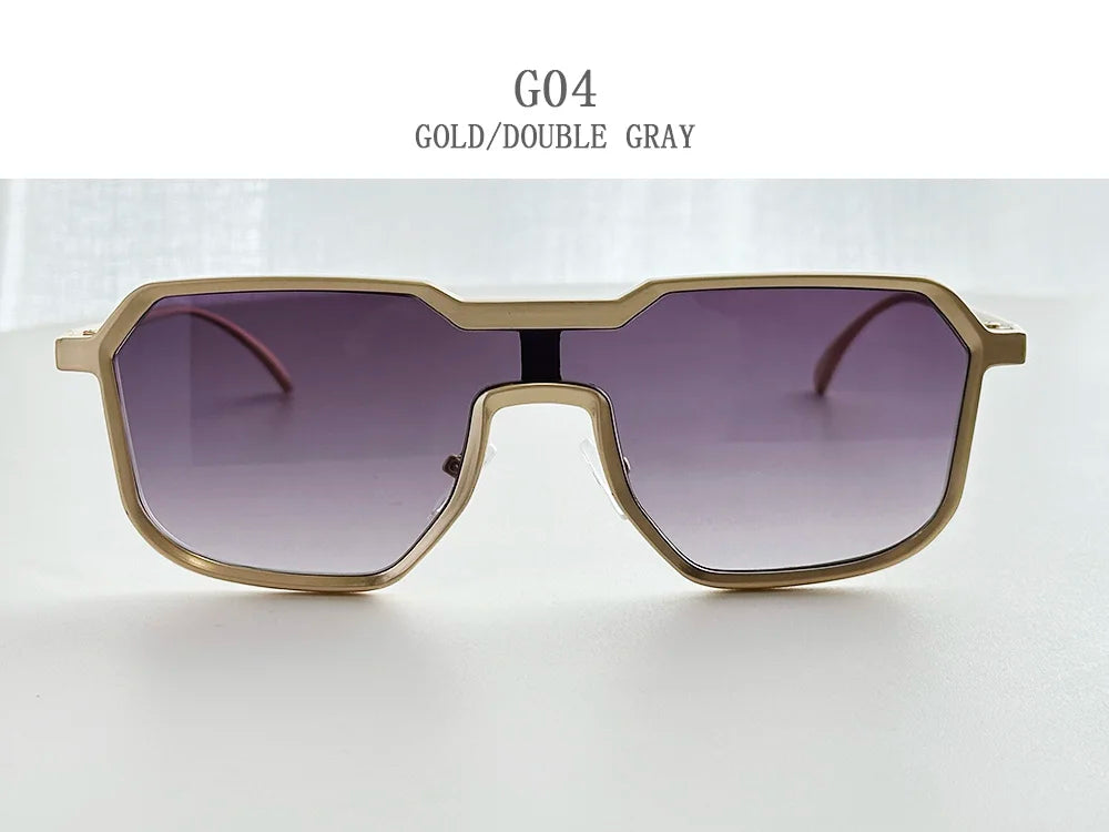 Steampunk Sunglass Men One Pieces Vintage Sunglasses Women New Luxury Fashion Glasses Gafas De Sol Hombre Zonnebril Dropshipping