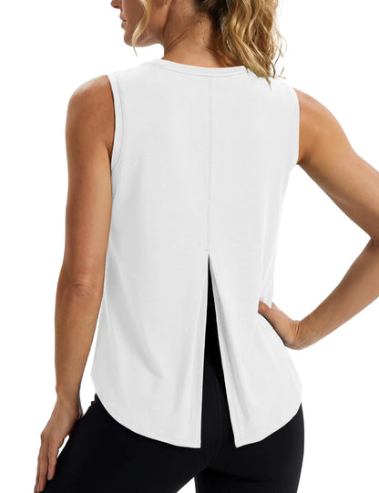 Quick Dry Women's Tank Top UPF 80+ UV Protection Tie Back Sports Vest Moisture Wicking Yoga Fitness Sleeveless T-shirt