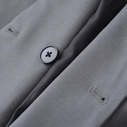 Women's Double Breasted Office Wear Blazer Coat, Long Sleeve, Flap Pockets, Female Outerwear, Chic Tops, Fashion