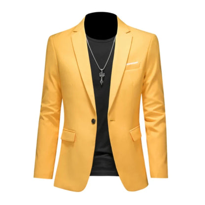 15-color boutique fashion suit 6XL men's slim groom wedding suit jacket business office suit casual solid color suit jacket