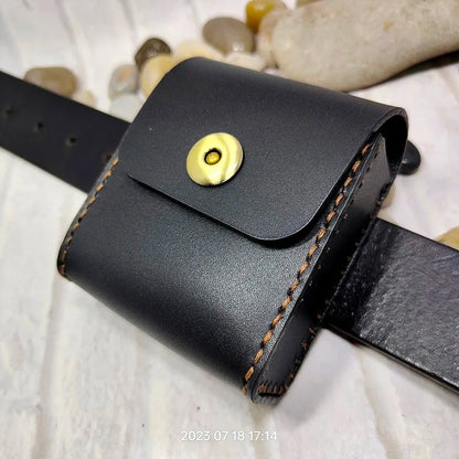 Multifunctional Key Holder Waist Bag Genuine Leather Car Key Case Folding Glasses Belt Pack Men Women 1652cg