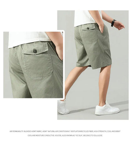Men's Casual Shorts Relaxed Fit Running Beach Sweat Shorts Elastic Waist Summer Short Pants