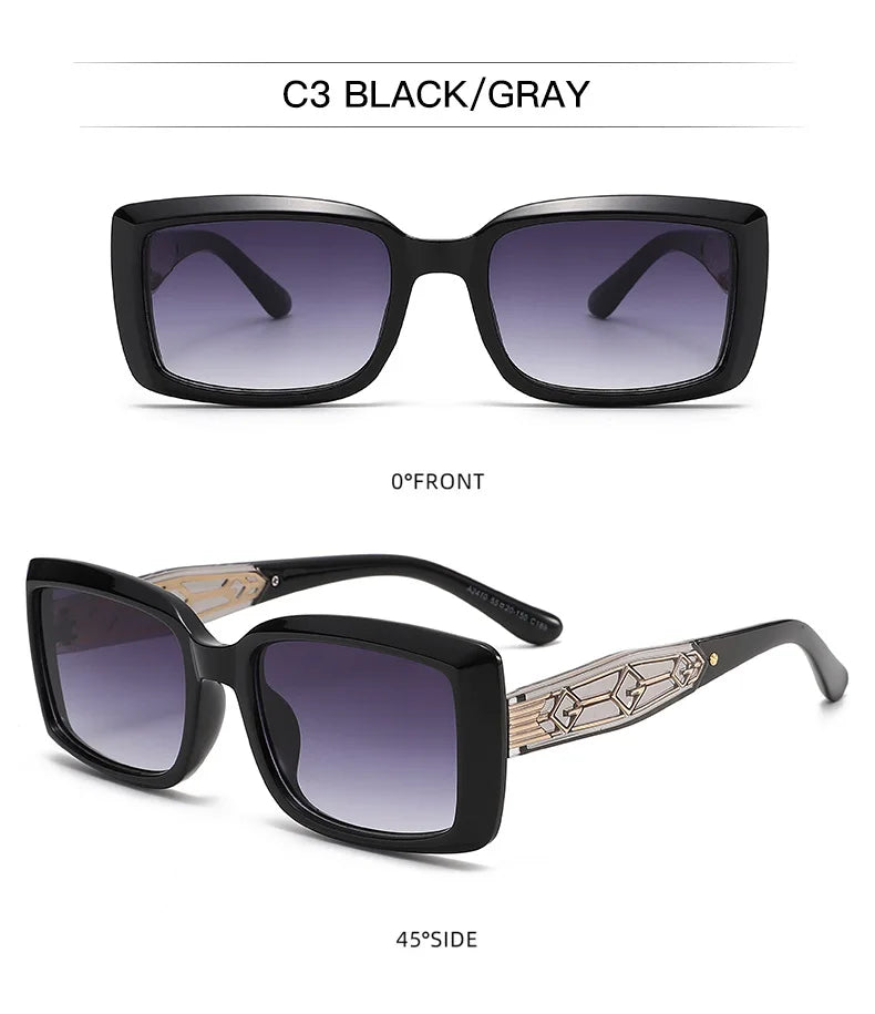 Korean Style Square Sunglasses UV400 Protection Tortoiseshell Shades Fashion Streetwear Men Sun Glasses Eyewear for Women Gafas