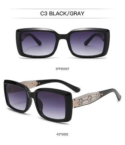 Korean Style Square Sunglasses UV400 Protection Tortoiseshell Shades Fashion Streetwear Men Sun Glasses Eyewear for Women Gafas