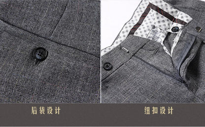 S-6XL Jacket Vest Pants Casual Plaid Retro Business Men's Suit 3Pcs or 2Pcs Set Groom Wedding Dress Blazer Waistcoat Trousers