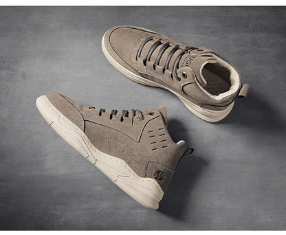 High Top Boots Men's Shoes Fashion Motorcycle Ankle Boots Shoes for Men Winter Boots Men's Sneakers Lace-Up Botas Hombre