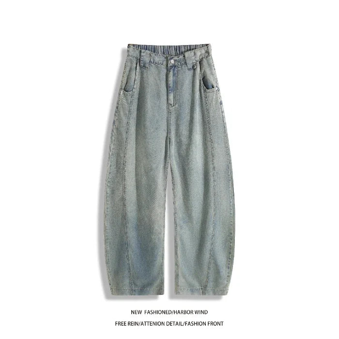 Man Pants Mens Jeans Summer New High Street Fashion Casual Thin Ice Silk Curved Blade Trousers For Men