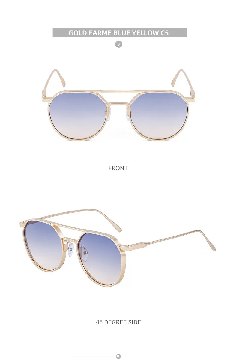 Vintage Punk Sunglasses For Men 2023 Retro Oval Steampunk Round Shades Luxury Lunette De Soleil Homme Gafas De Sol Hombre Lentes