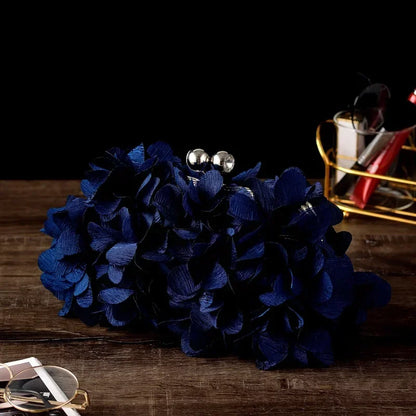 Wedding Dress Bag 8 Colors White Bride Clutches Ladies Blue Party Handbag Woman Purple Evening Flower Bags Floral Wedding Clutch