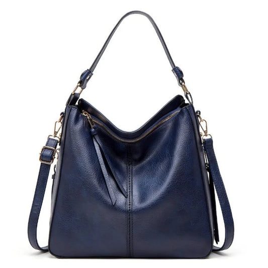 Hobo Bag Leather Women Handbags Female Leisure Shoulder Bags Fashion Purses Vintage Bolsas Large Capacity Tote Bag