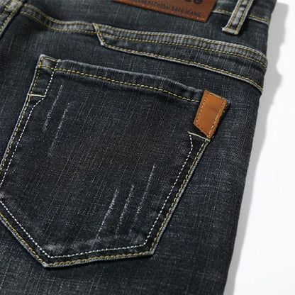 2026 Summer Shorts Jeans Men Denim Pants Stretch Dark Blue Fashion Design Men's Jeans Slim Straight Male Short Jeans Hombre