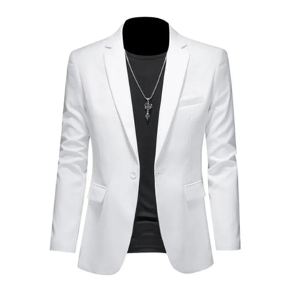 15-color boutique fashion suit 6XL men's slim groom wedding suit jacket business office suit casual solid color suit jacket