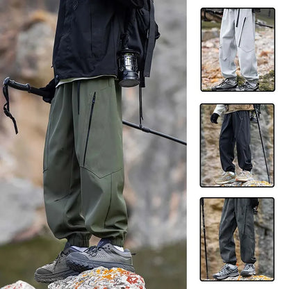 Hiking Pants Men Waterproof Windproof Pants Breathable Loose Trousers Fishing Cycling Trekking Camping Outdoor Sport Pant Autumn