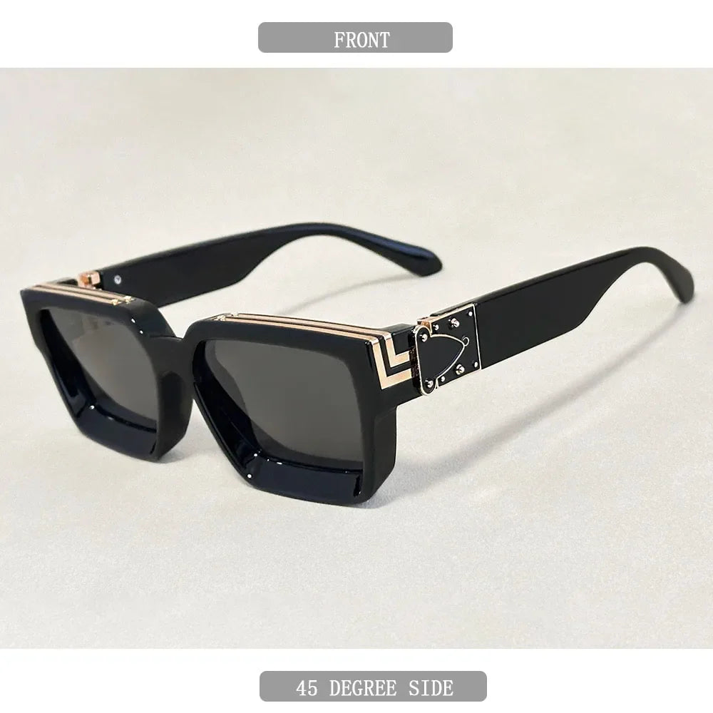 Senior Square Sunglass Men Vintage Millionaire Sunglasses Women Silver Retro Fashion Glasses Dropshipping Gafas De Sol Hombre