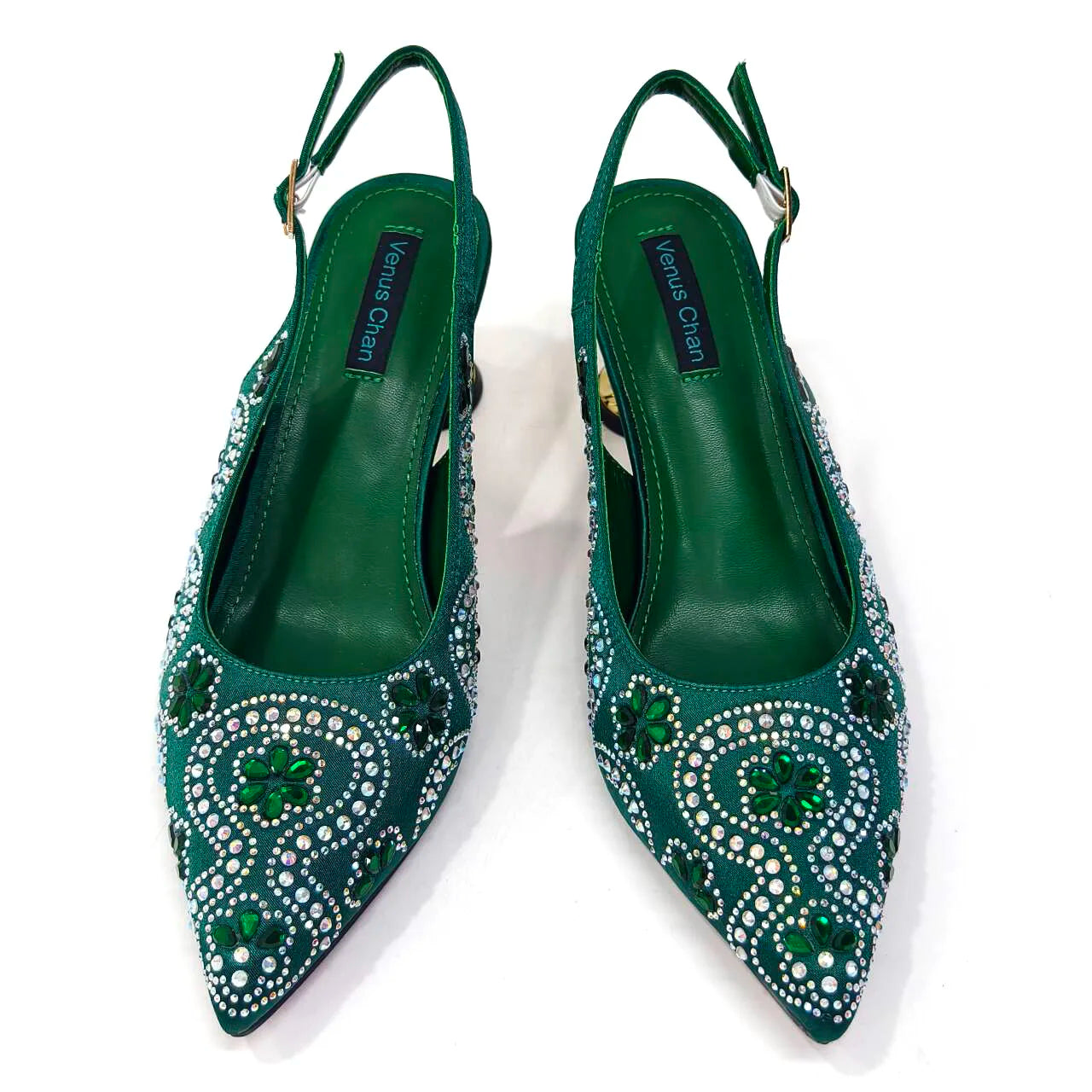 2024 Elegant Rhinestone Pointed-Toe Pumps With Matching Bag Set Large Capacity Bag for Women's Party High Heels