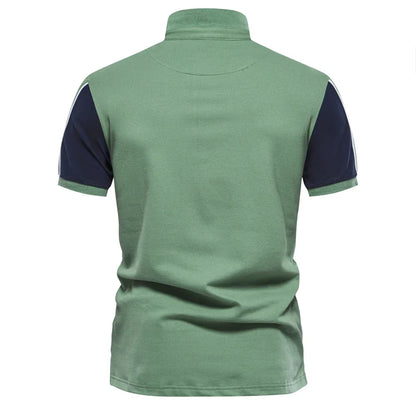 2024 New Summer Patchwork Polo Shirt For Men Brand Quality Short Sleeve Baseball Mens Polos