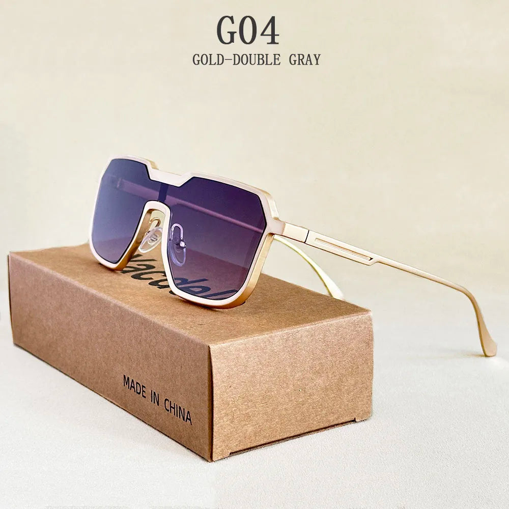 2025 Punk Sunglass Men Vintage Metal Square Steampunk Sunglasses Women Retro Luxury Fashion Glasses Gafas De Sol Hombre Okulary