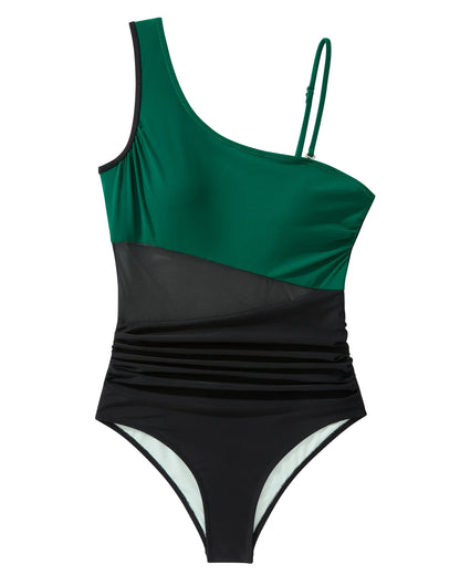 One Shoulder One Piece Swimsuit Women Summer Swimwear  Female Push Up Monokini Femme Beachwear  Pool Swimming Suits  For Women